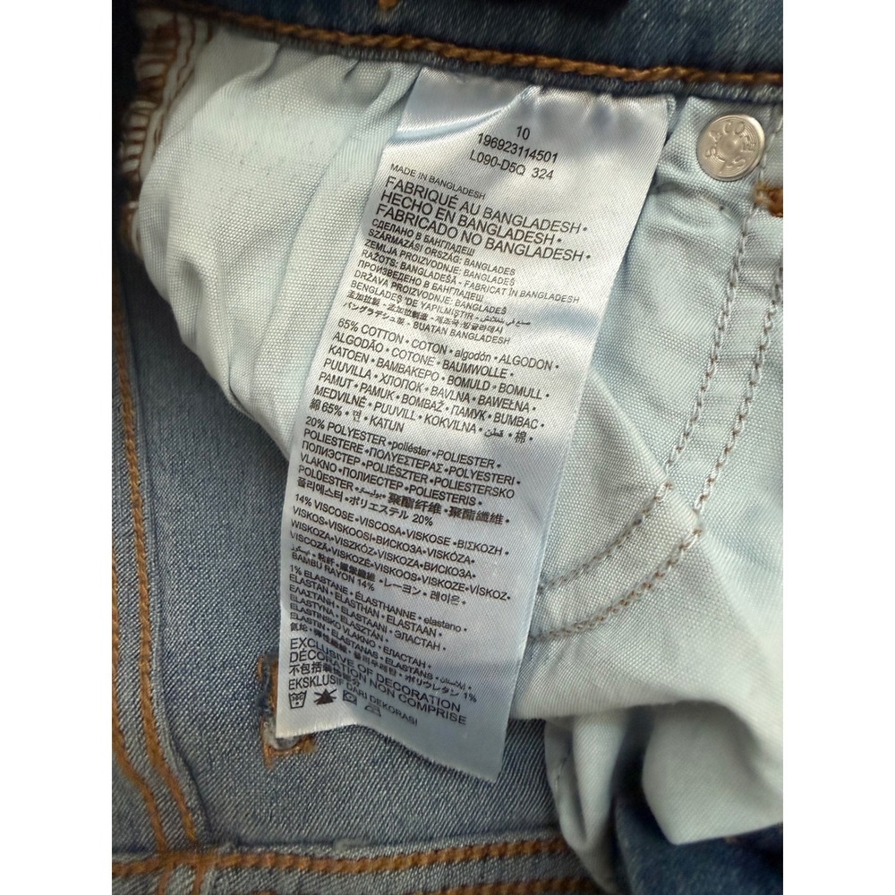 NWT Levi's 726 High Rise Flare Jeans Girls Size 10 Light Wash Stretch Denim - Picture 8 of 12